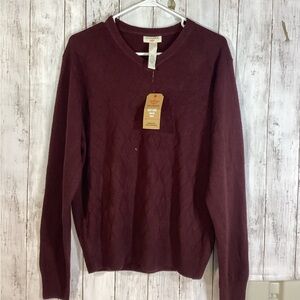 Men's dockers M minimalist preppy Bay Maroon Pullover Sweater  new